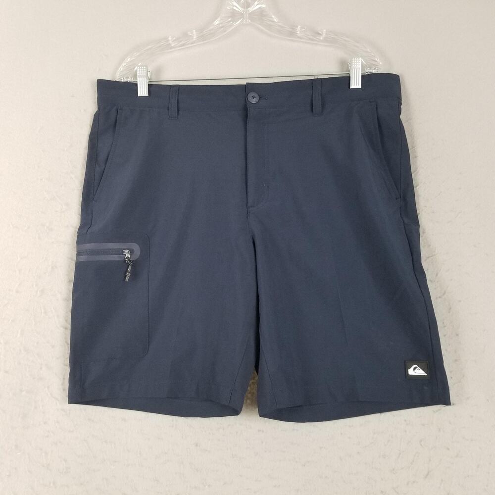 Quiksilver Shorts Mens 36 Hybrid Stretch Boardwalk Zipper Pockets Casual